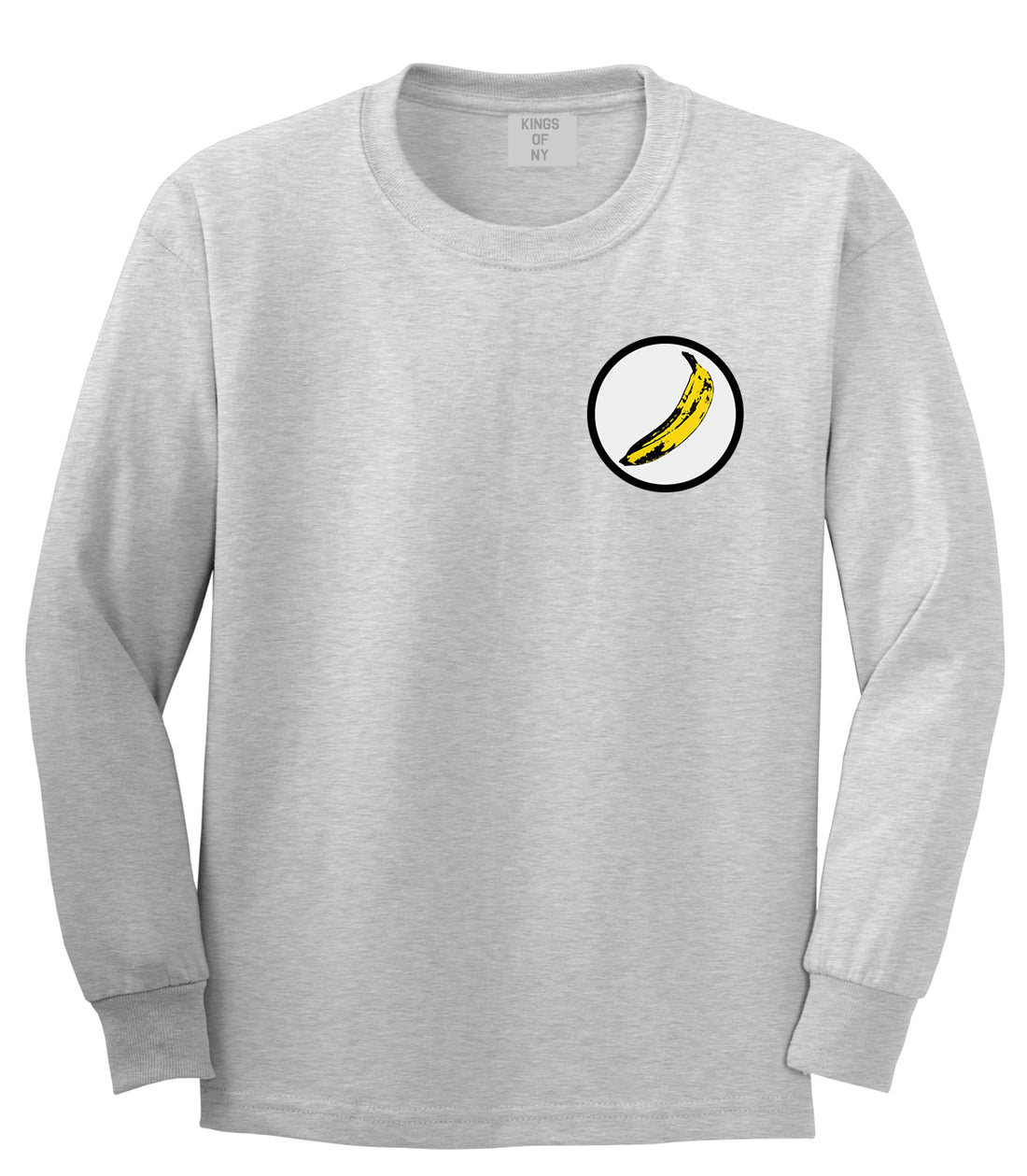 Banana Chest Grey Long Sleeve T-Shirt by Kings Of NY