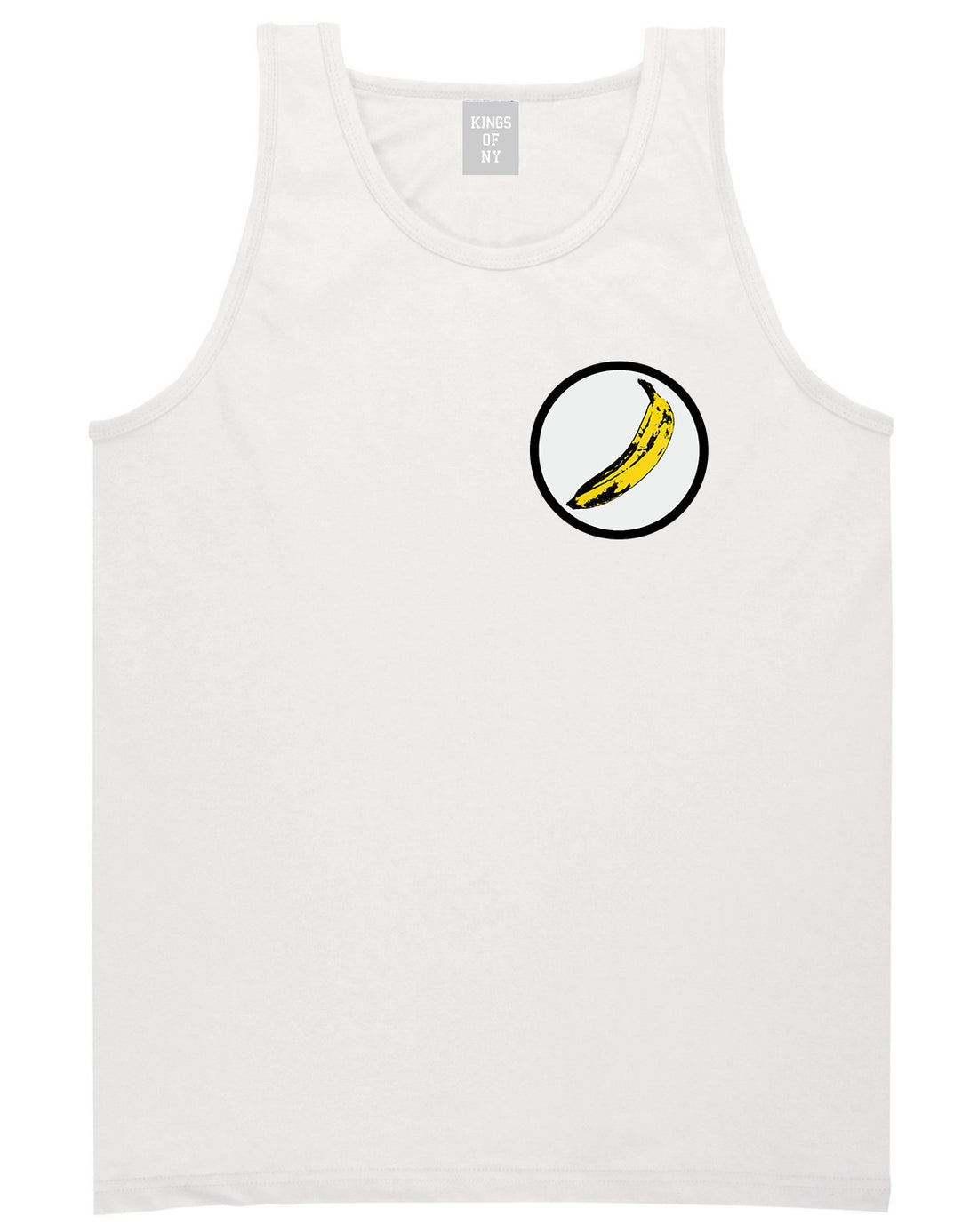 Banana Chest White Tank Top Shirt by Kings Of NY