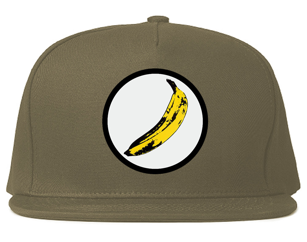 Banana Chest Snapback Hat Grey