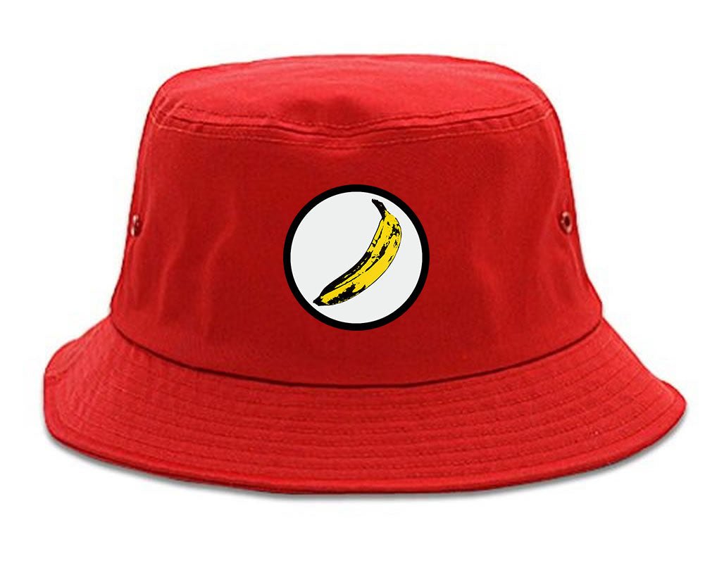 Banana Chest Bucket Hat Red