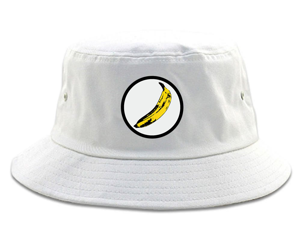 Banana Chest Bucket Hat White