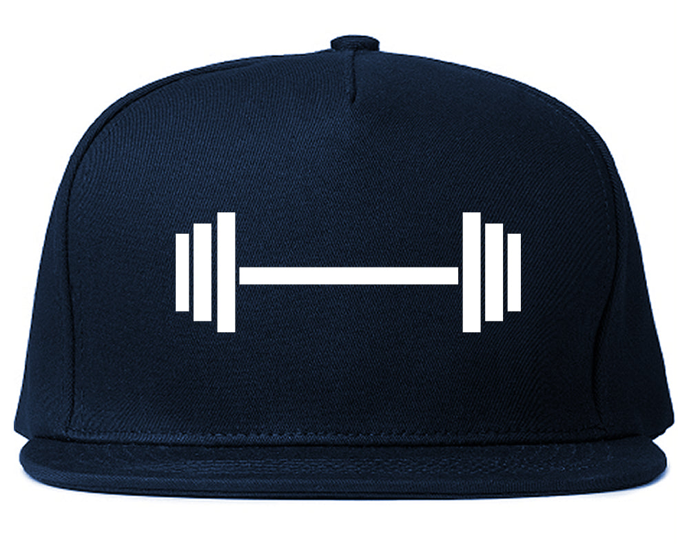 Barbell Workout Gym Mens Snapback Hat - Main Image