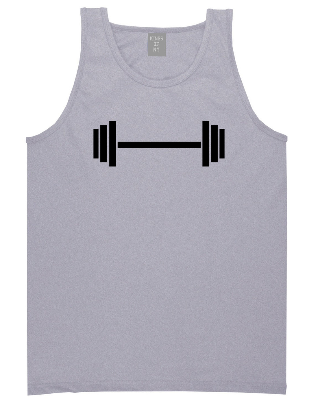 Barbell Workout Gym Grey Tank Top Shirt by Kings Of NY