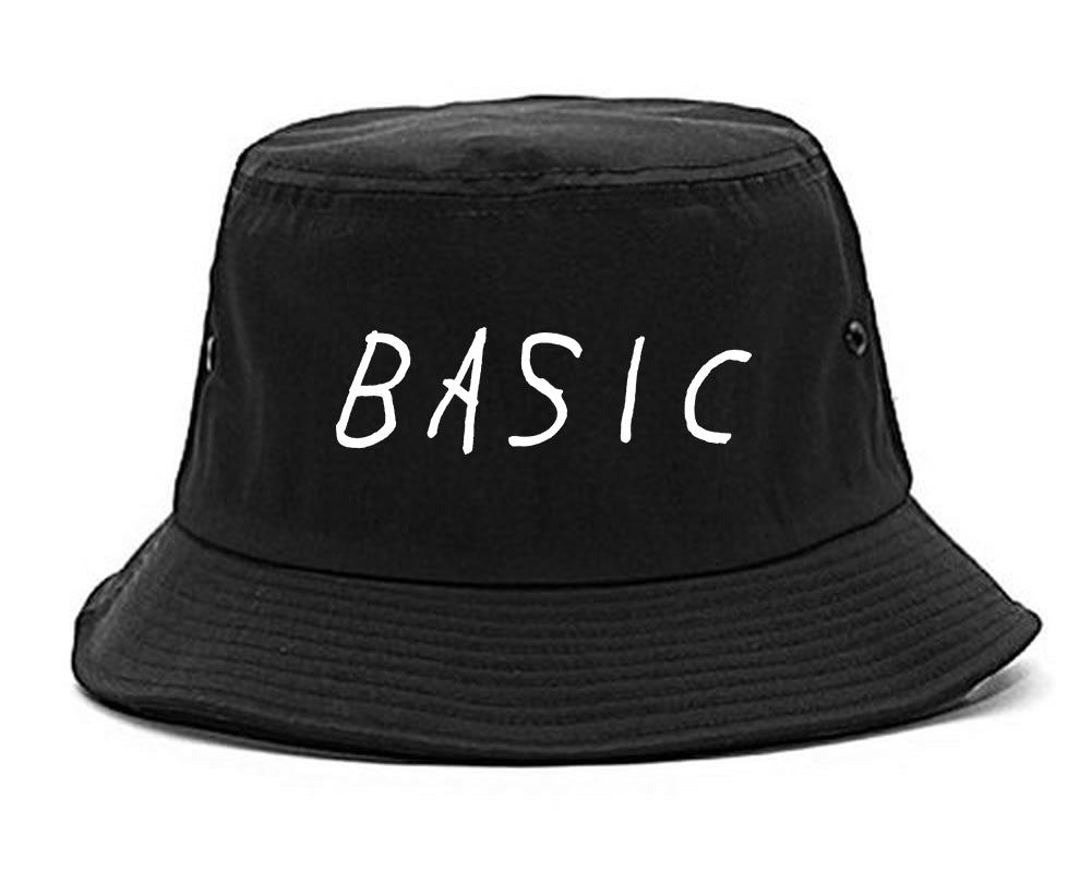 Basic Plain Bucket Hat Black