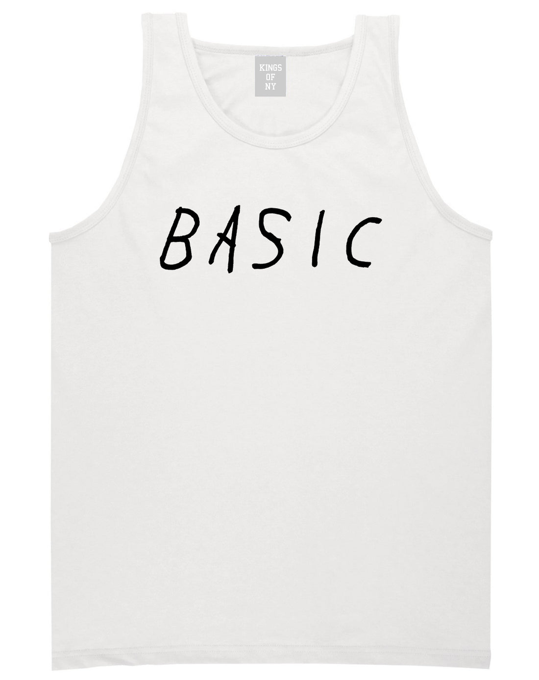 Basic Plain White Tank Top Shirt by Kings Of NY