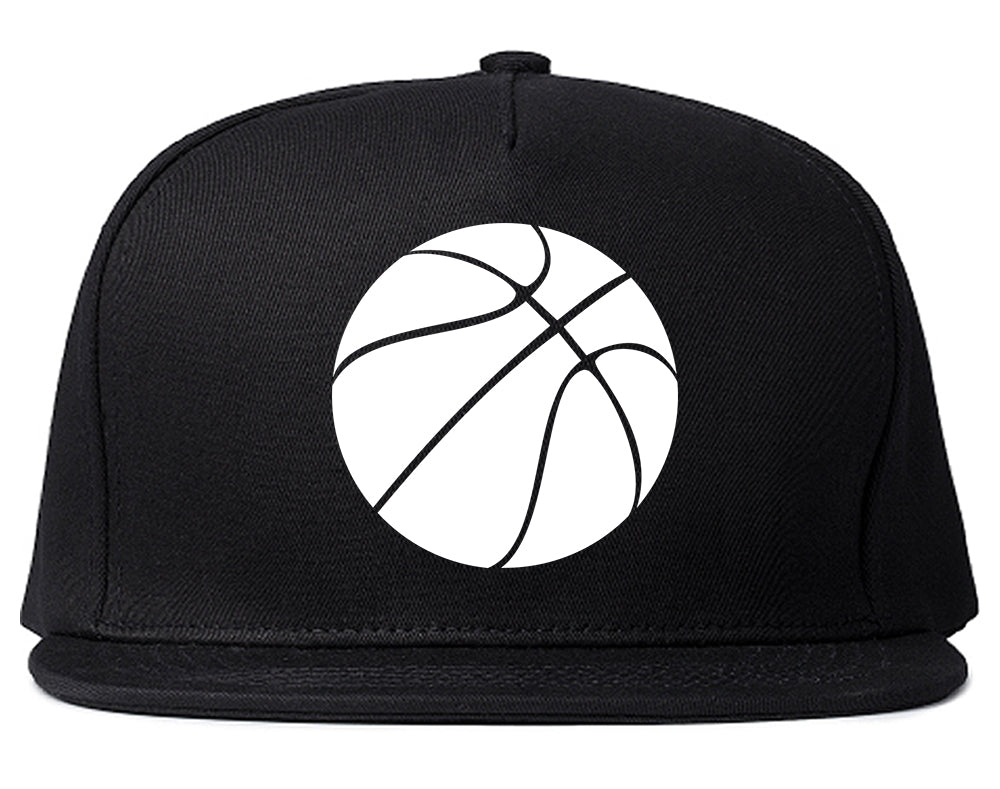 Basketball Logo Chest Snapback Hat Black