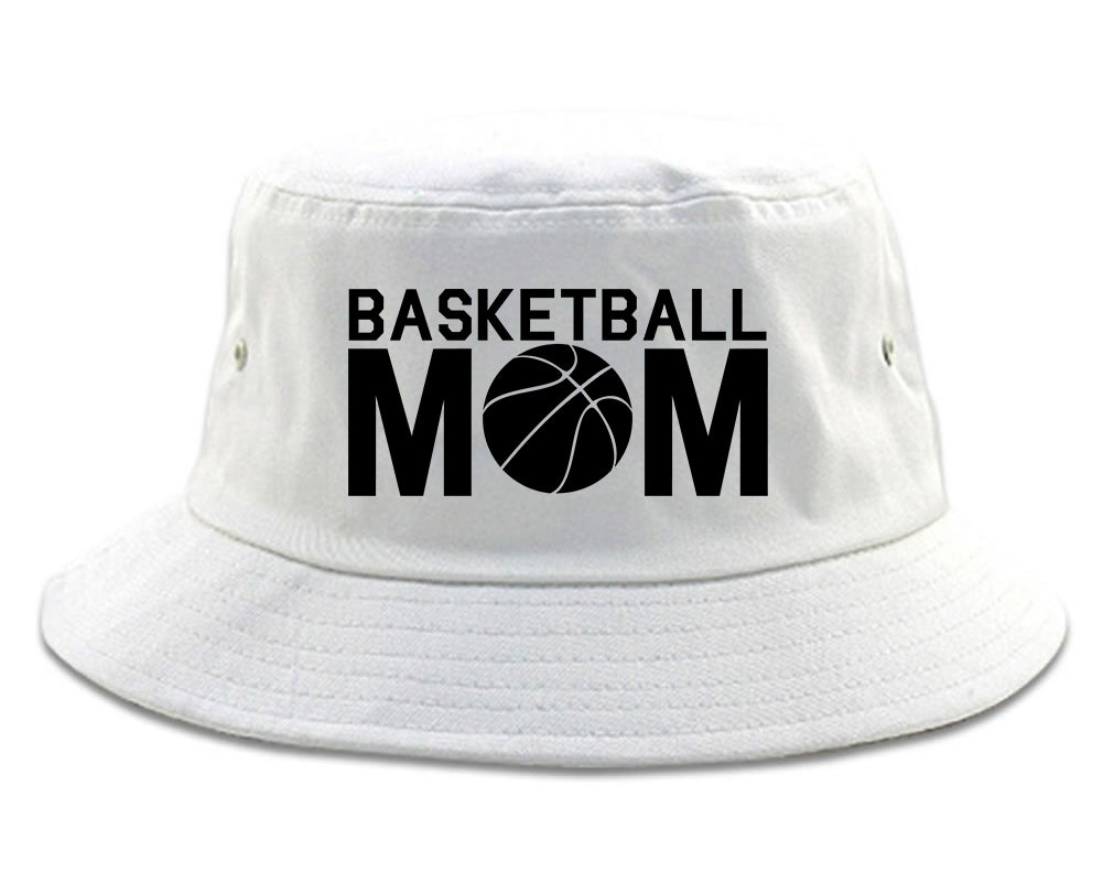 Basketball Mom Bucket Hat White