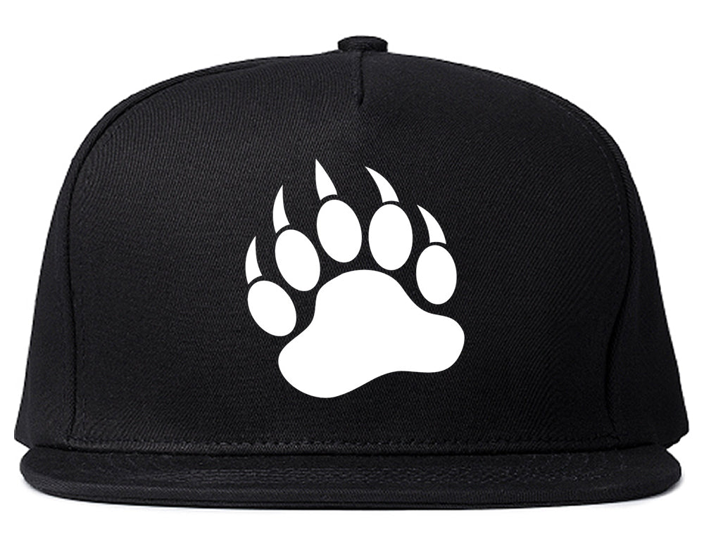 Bear Paws Chest Snapback Hat Black