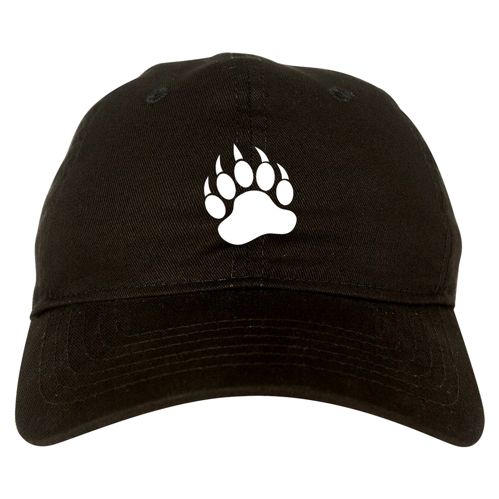 Bear Paws Chest Dad Hat Baseball Cap Black