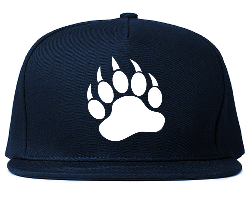 Bear Paws Chest Snapback Hat Blue