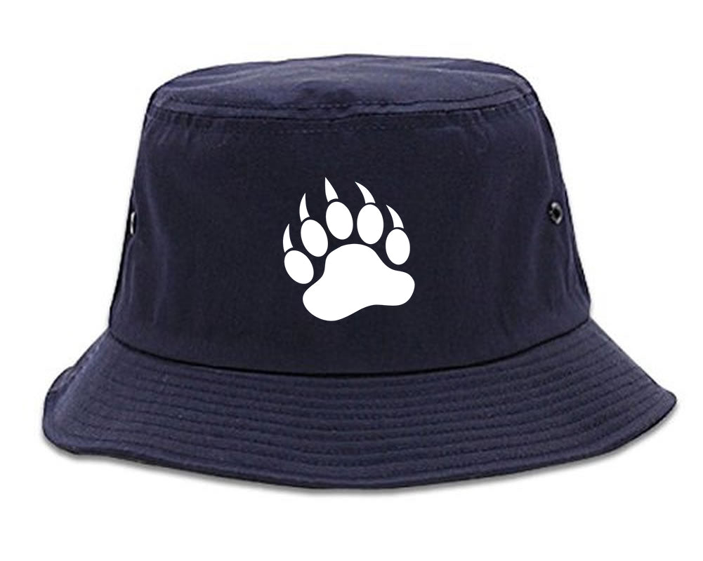 Bear Paws Chest Bucket Hat Blue