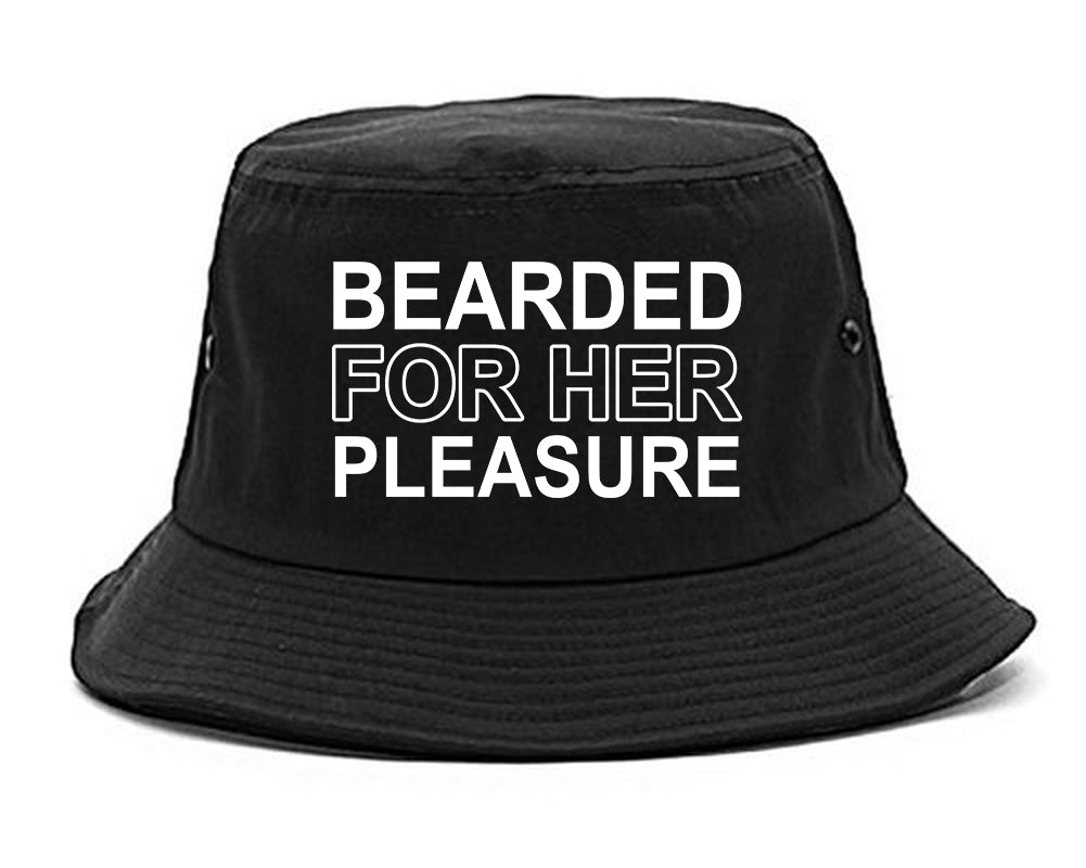 Bearded for Her Pleasure Beard Mens Bucket Hat Cap Black / Os