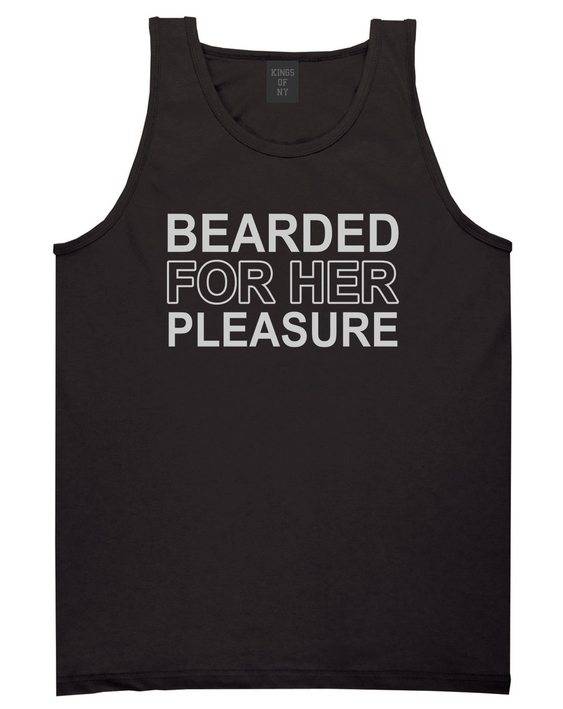 Bearded For Her Pleasure Beard Mens Tank Top T-Shirt Black