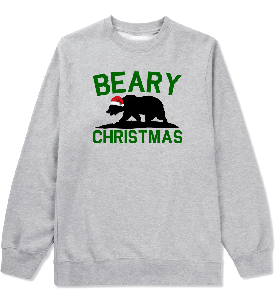 Beary Christmas California Bear funny Grey Mens Crewneck Sweatshirt