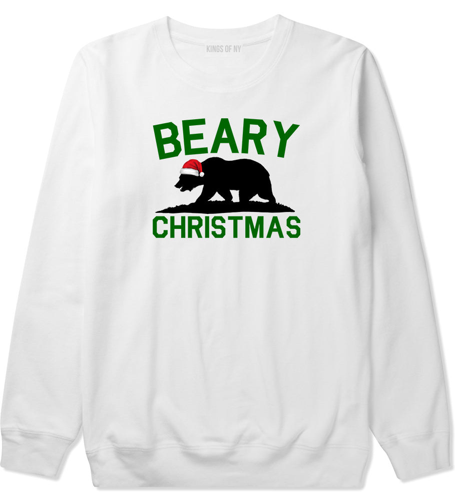 Beary Christmas California Bear funny White Mens Crewneck Sweatshirt