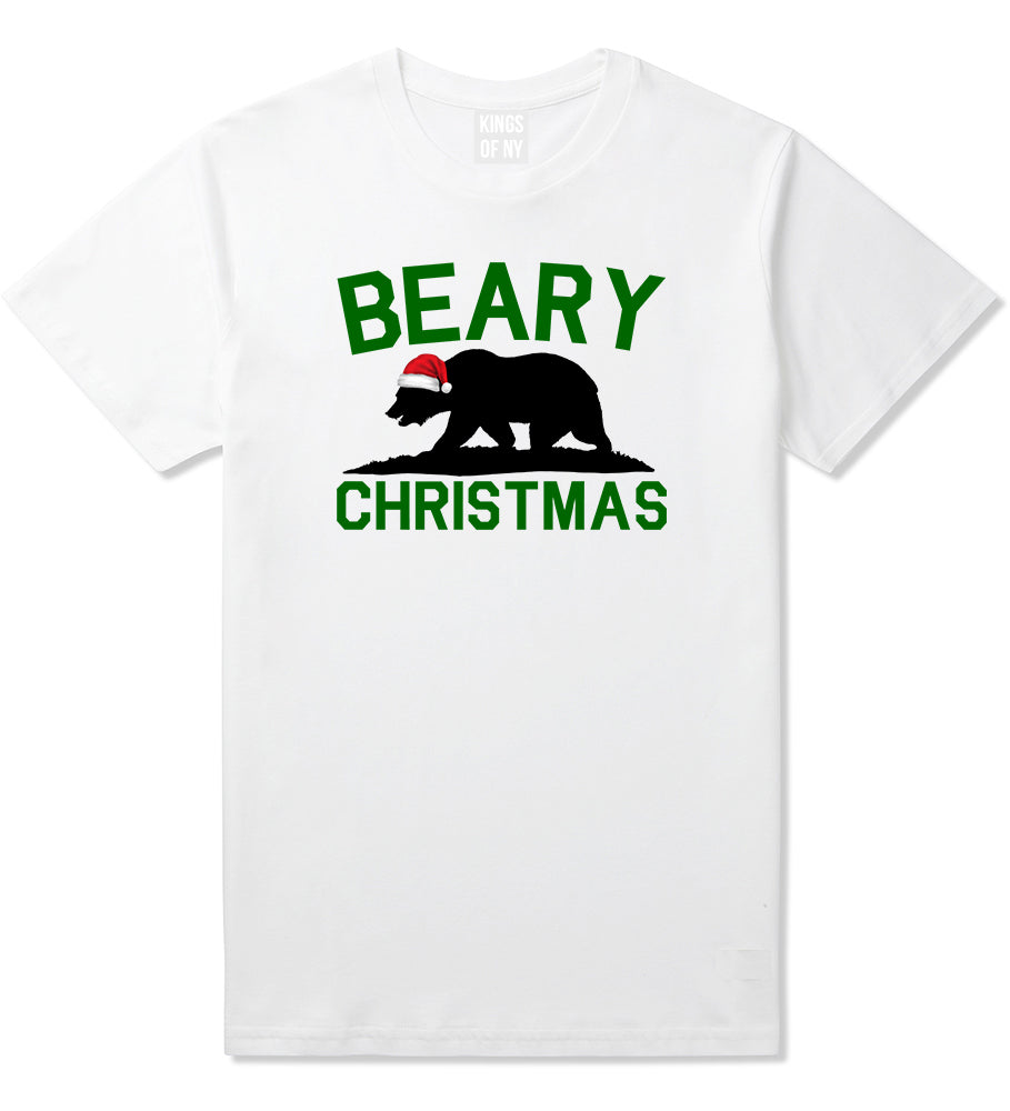 Beary Christmas California Bear funny White Mens T-Shirt