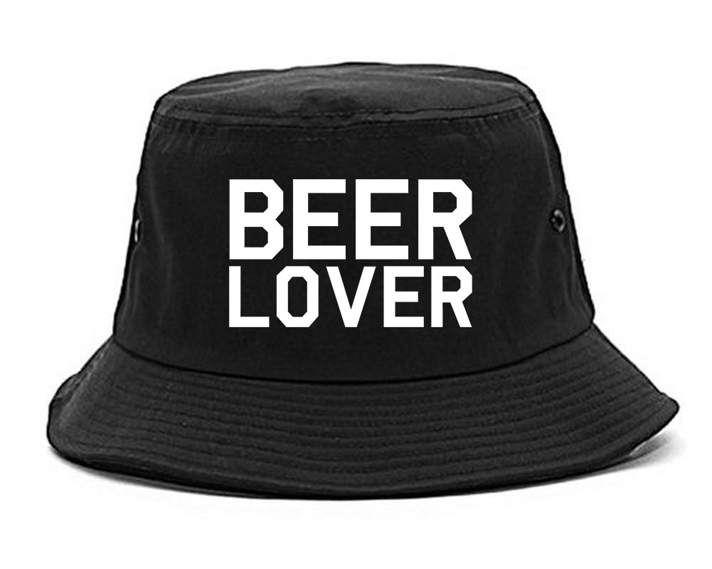 Beer_Lover_Drinking Mens Black Bucket Hat by Kings Of NY