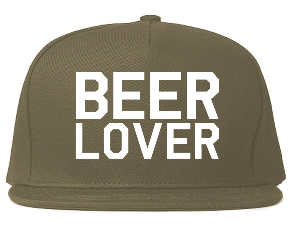 Beer_Lover_Drinking Mens Grey Snapback Hat by Kings Of NY