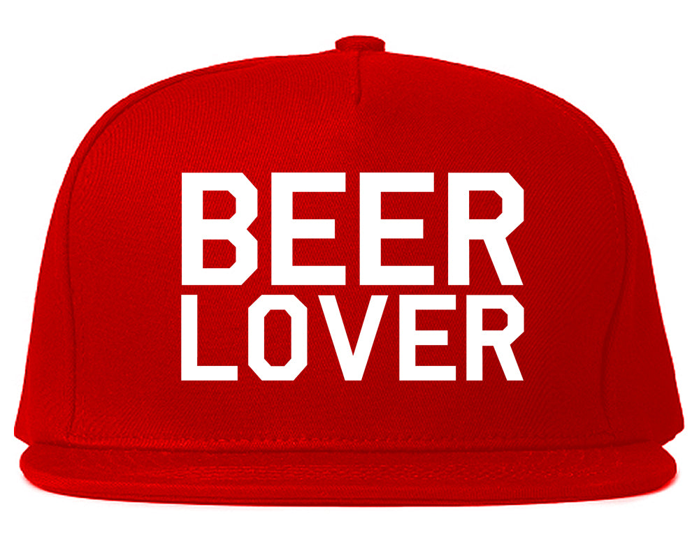 Beer_Lover_Drinking Mens Red Snapback Hat by Kings Of NY