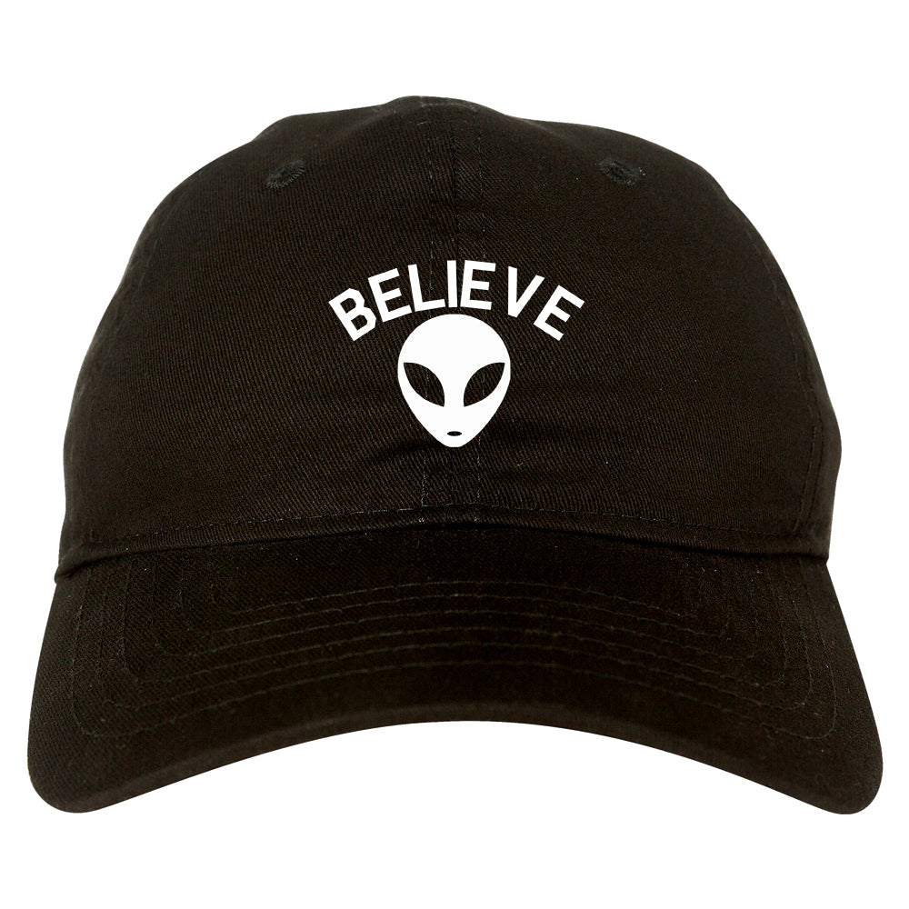 Believe Alien Dad Hat Baseball Cap Black