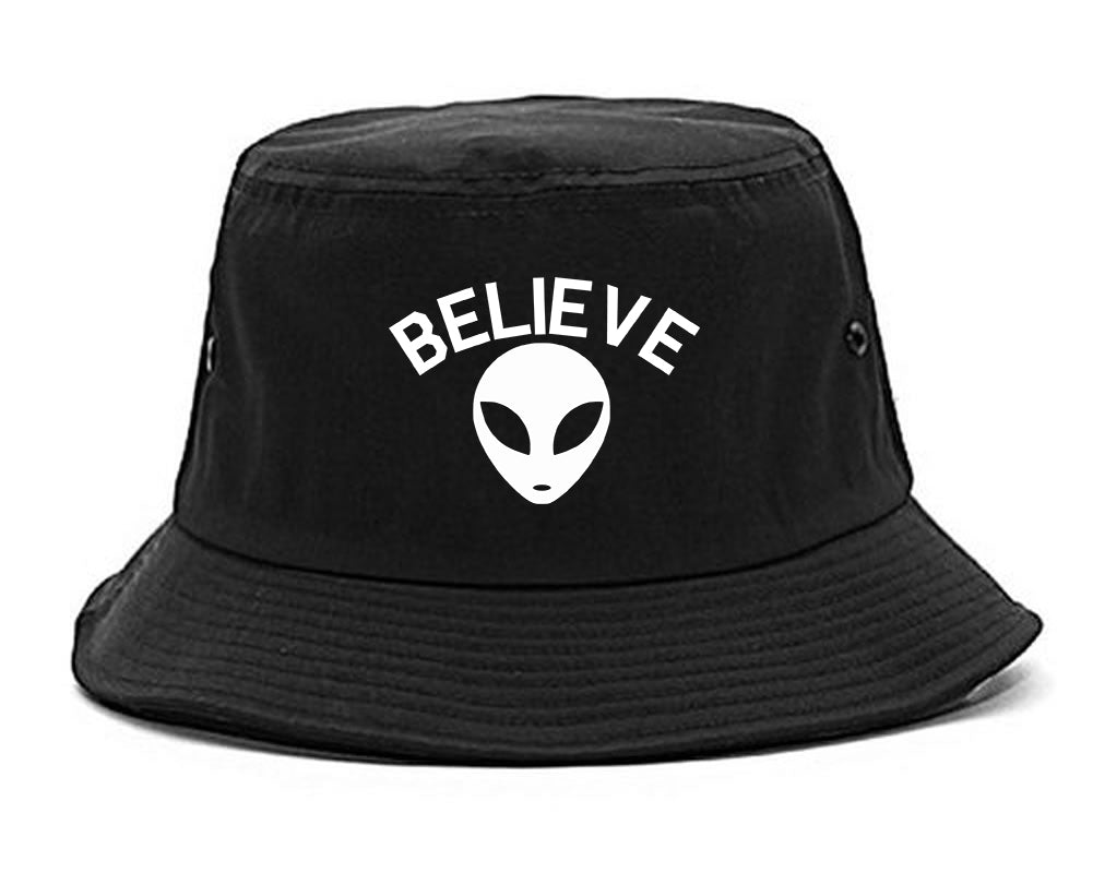 Believe Alien Bucket Hat Black