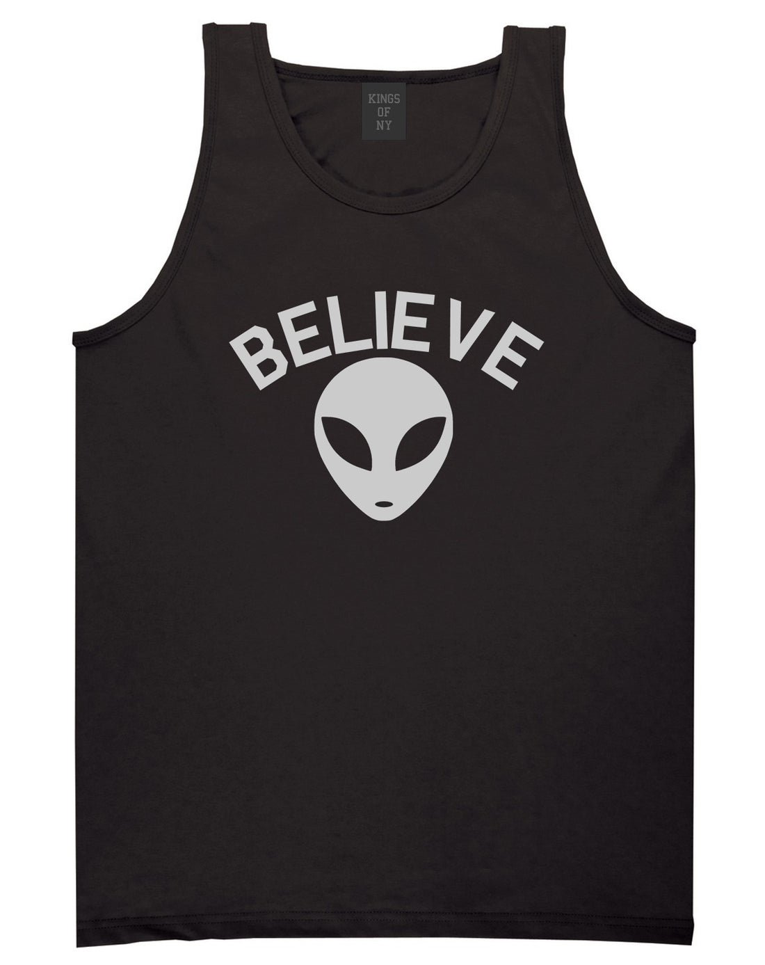 Believe Alien Black Tank Top Shirt by Kings Of NY