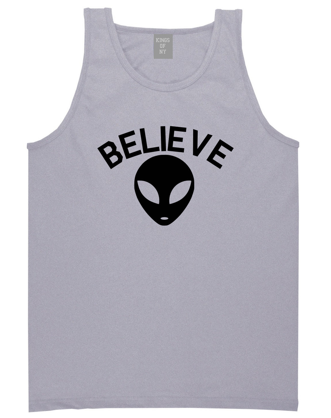 Believe Alien Grey Tank Top Shirt by Kings Of NY