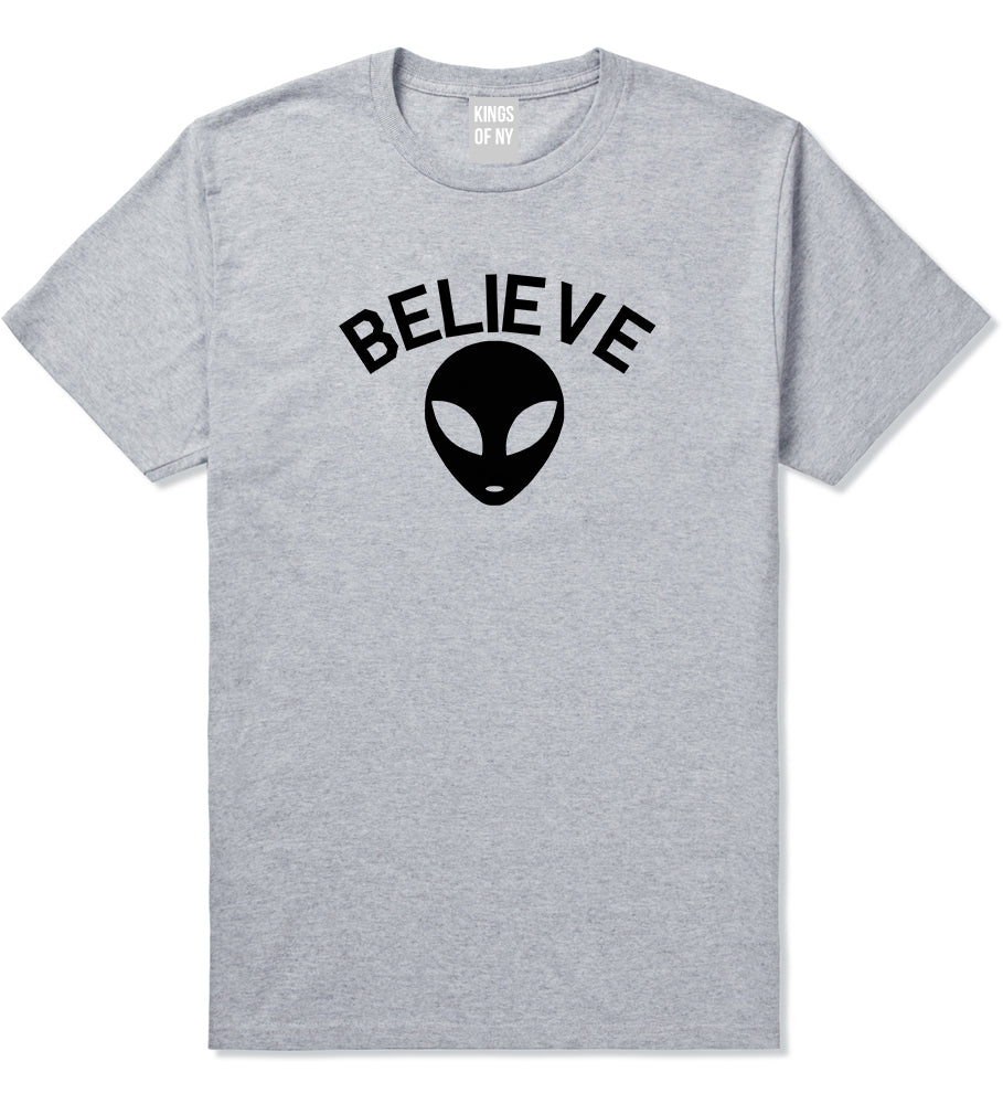 Believe Alien Grey T-Shirt by Kings Of NY