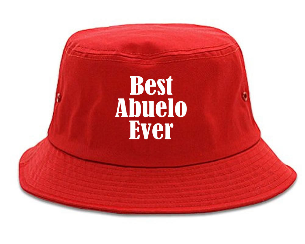 Best Abuelo Ever Grandpa Spanish Fathers Day Mens Bucket Hat Red