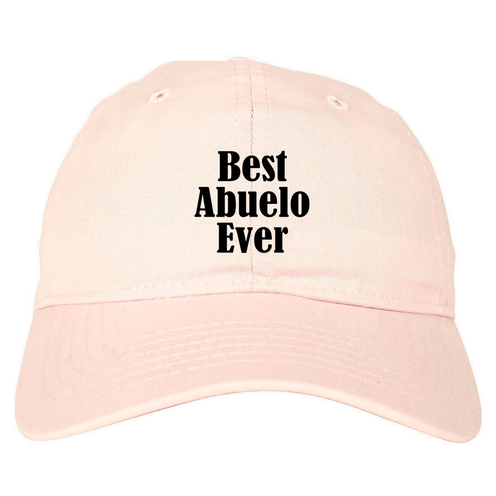 Best Abuelo Ever Grandpa Spanish Fathers Day Mens Dad Hat Baseball Cap Pink