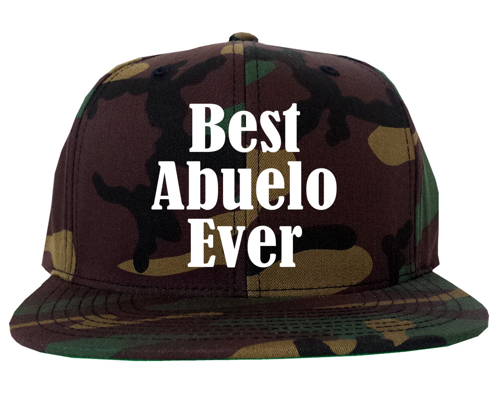 Best Abuelo Ever Grandpa Spanish Fathers Day Mens Snapback Hat Camo