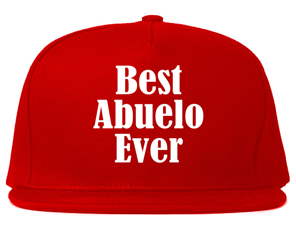 Best Abuelo Ever Grandpa Spanish Fathers Day Mens Snapback Hat Red