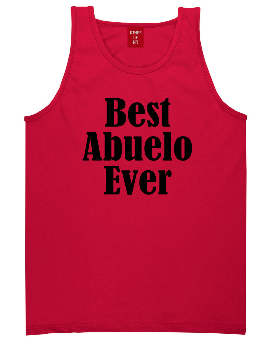 Best Abuelo Ever Grandpa Spanish Fathers Day Mens Tank Top Shirt Red by Kings Of NY