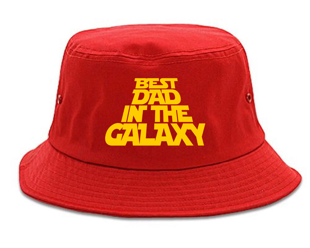 Best Dad In The Galaxy Mens Bucket Hat Red