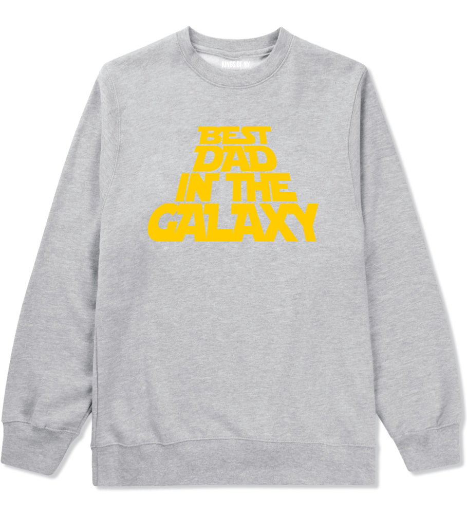 Best Dad In The Galaxy Mens Crewneck Sweatshirt Grey