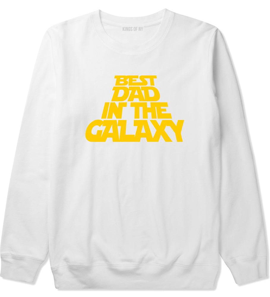 Best Dad In The Galaxy Mens Crewneck Sweatshirt White