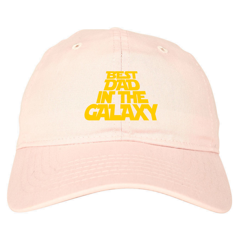 Best Dad In The Galaxy Mens Dad Hat Pink