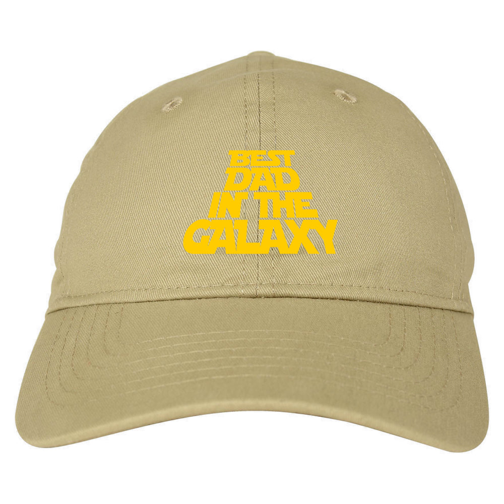 Best Dad In The Galaxy Mens Dad Hat Tan