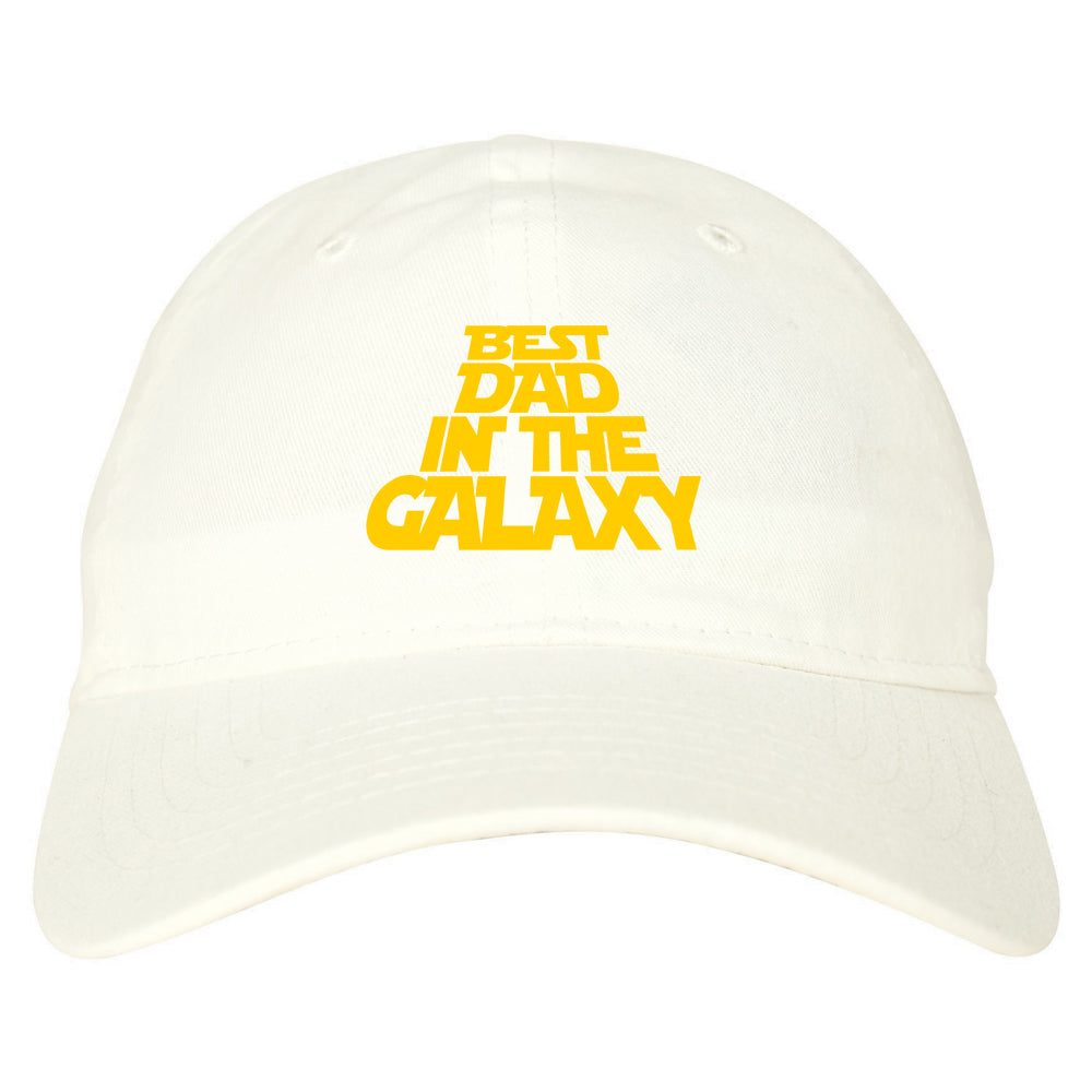 Best Dad In The Galaxy Mens Dad Hat White