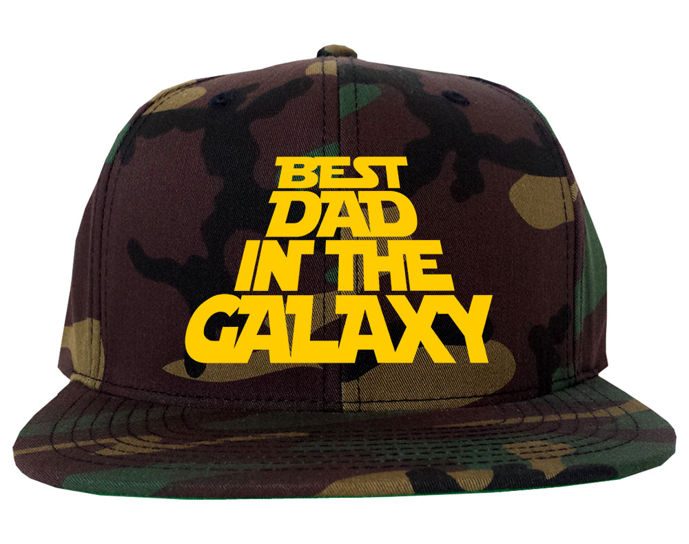 Best Dad In The Galaxy Mens Snapback Hat Army Camo