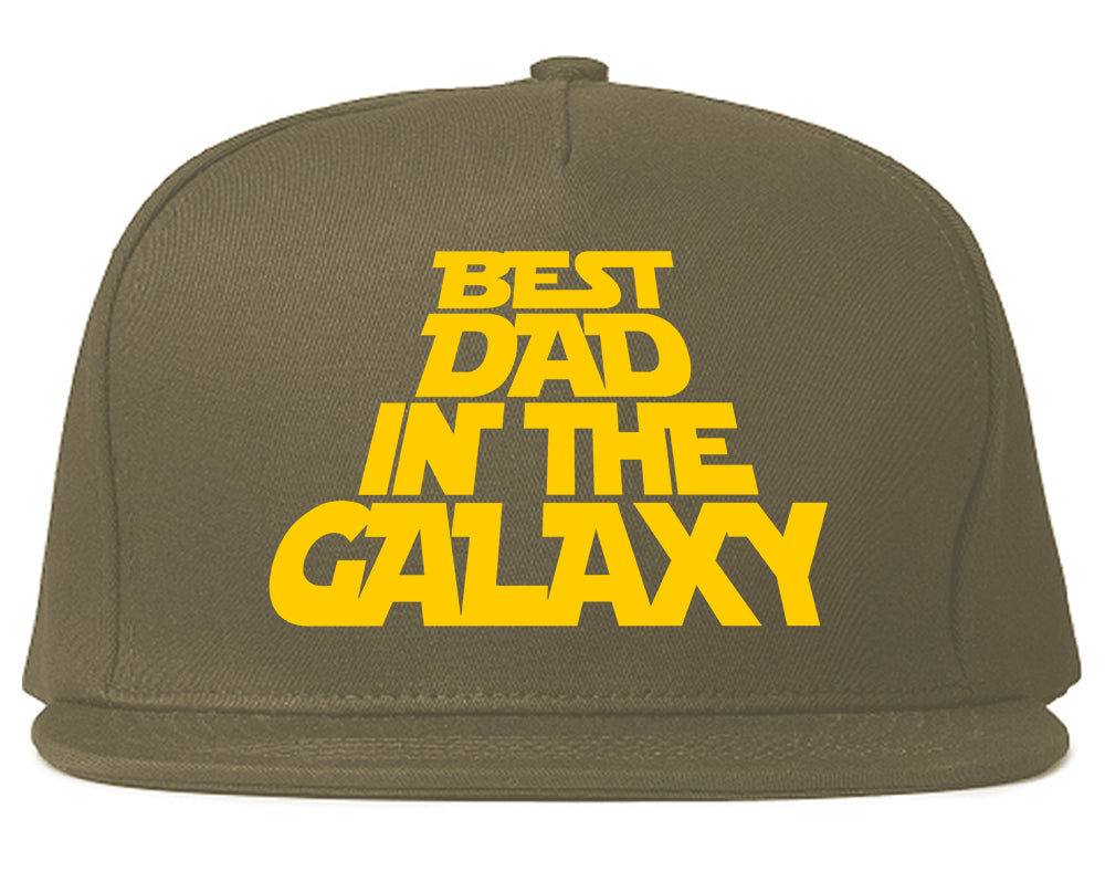 Best Dad In The Galaxy Mens Snapback Hat Grey