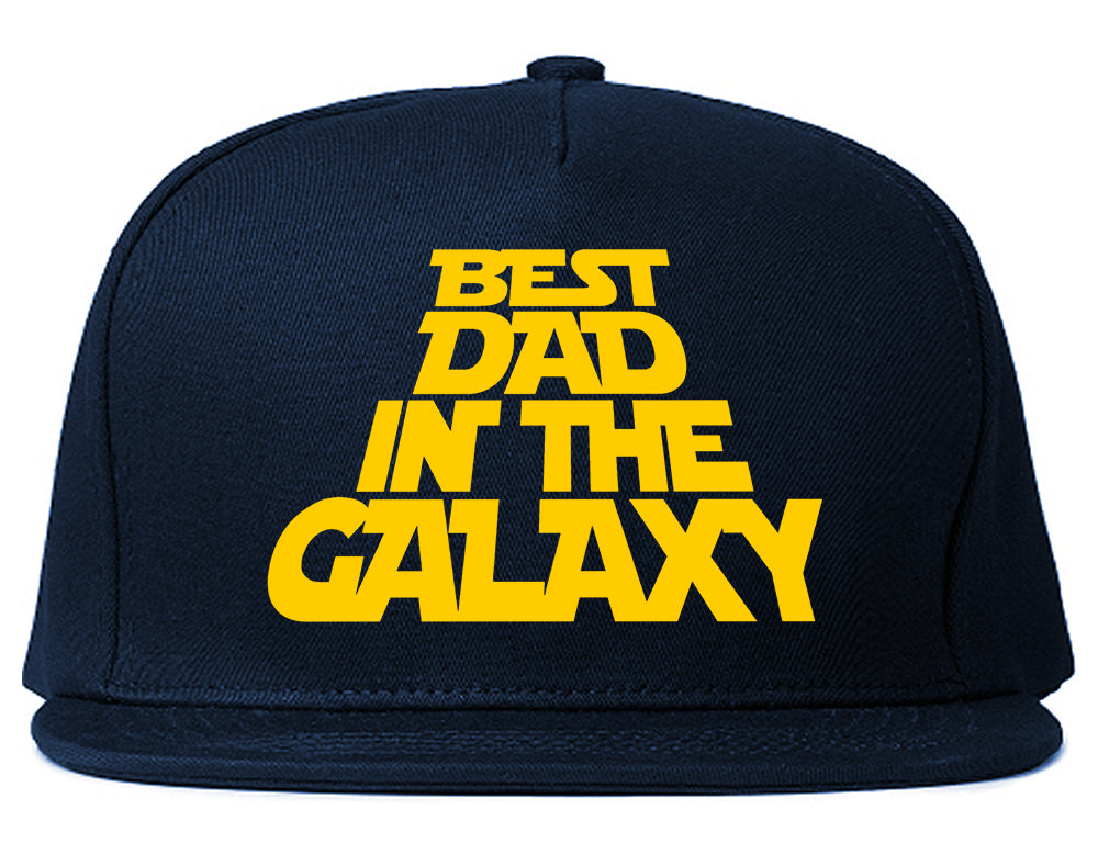 Best Dad In The Galaxy Mens Snapback Hat Navy Blue