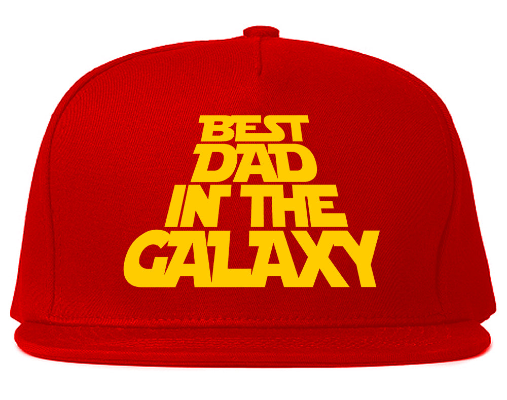 Best Dad In The Galaxy Mens Snapback Hat Red