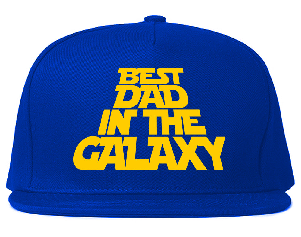 Best Dad In The Galaxy Mens Snapback Hat Royal Blue