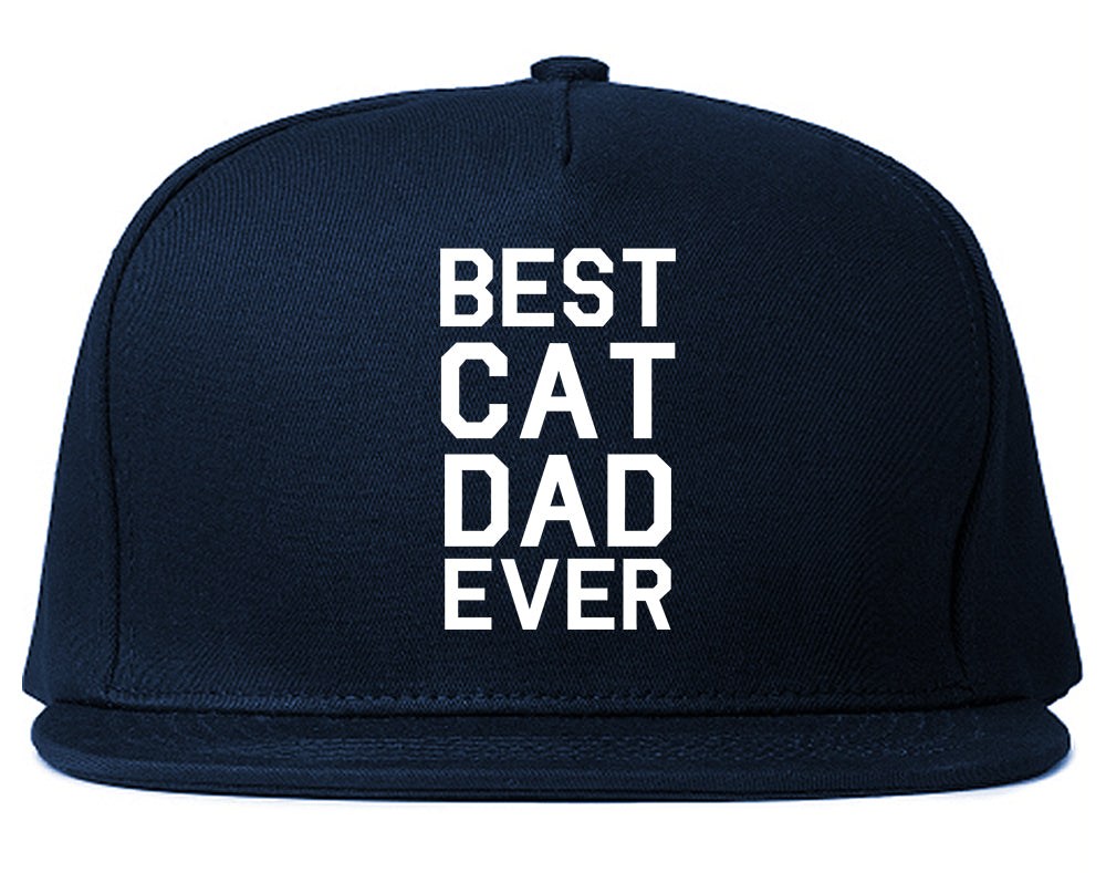 Best_Cat_Dad_Ever Mens Blue Snapback Hat by Kings Of NY