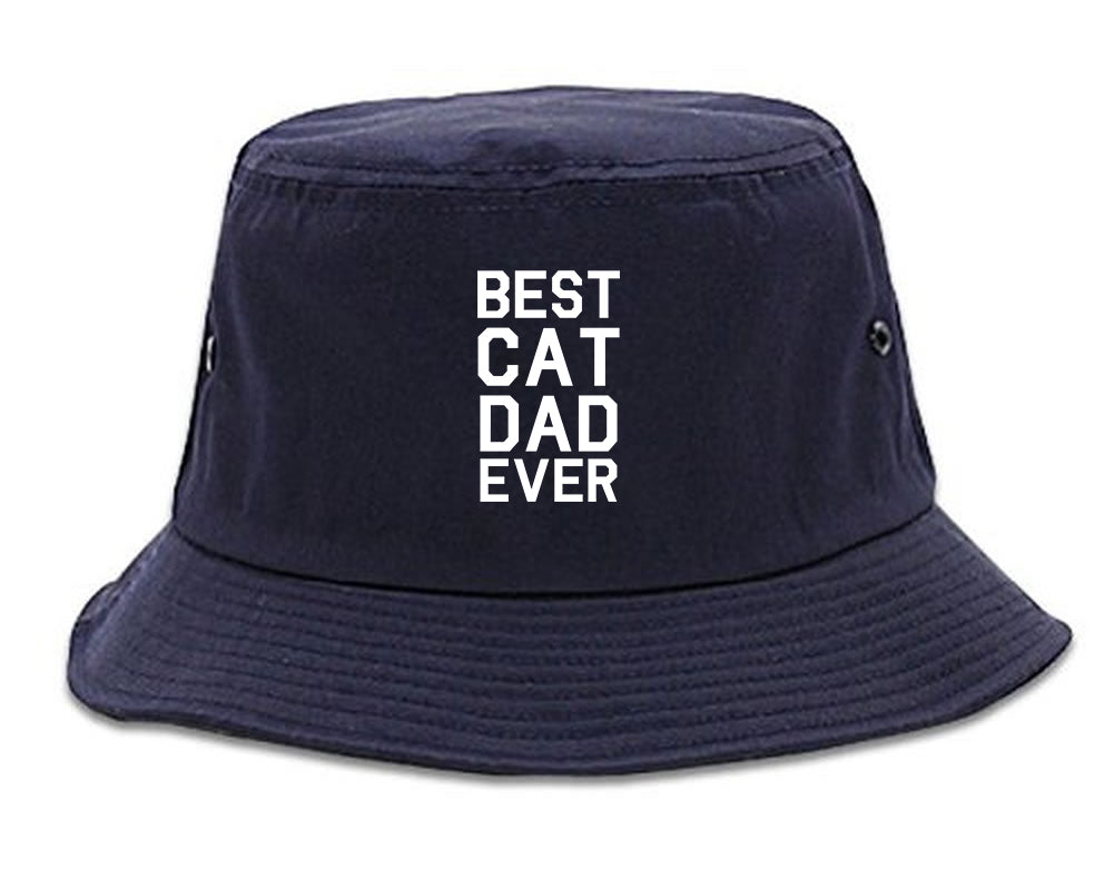 Best_Cat_Dad_Ever Mens Blue Bucket Hat by Kings Of NY