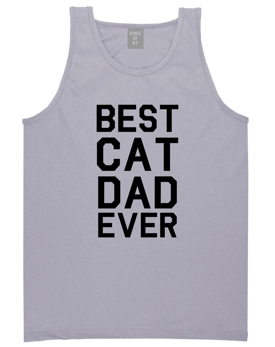 Best_Cat_Dad_Ever Mens Grey Tank Top Shirt by Kings Of NY