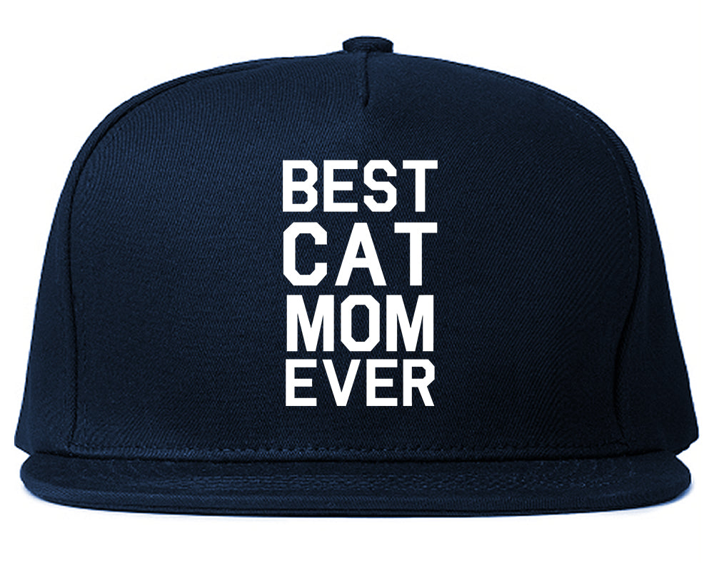 Best_Cat_Mom_Ever Mens Blue Snapback Hat by Kings Of NY