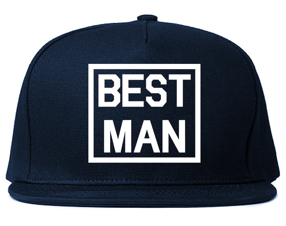 Best Man Bachelor Party Snapback Hat Blue