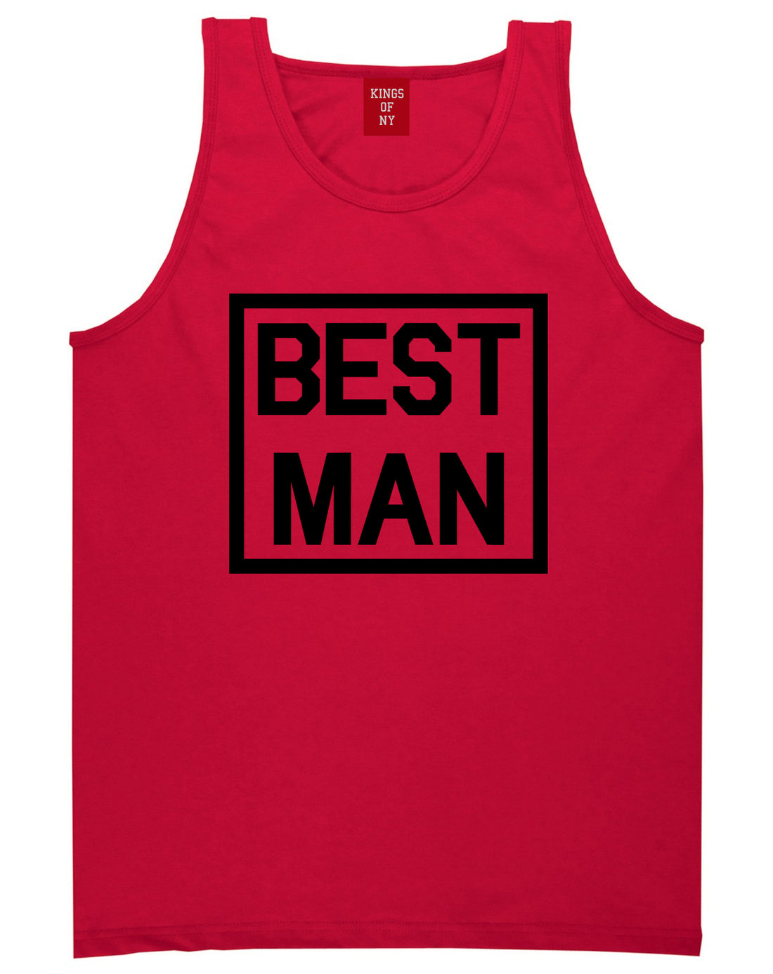 Best Man Bachelor Party Red Tank Top Shirt by Kings Of NY